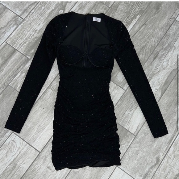 Oh polly black cocktail mini dress - Picture 3 of 4